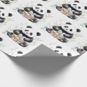 Niedlich Panda Osterwasserfarbe Blüte Geschenkpapier (Ecke)