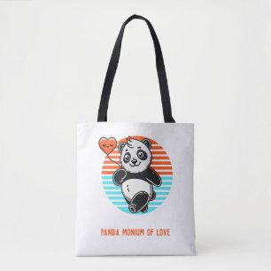 Niedlich Panda "Panda-monium of Liebe" Tote Tasche