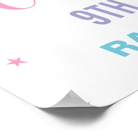 Niedlich Panda Pandacorn Rainbow Birthday Willkomm Poster (Ecke)