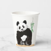 Niedlich Panda  Pappbecher (Vorderseite)