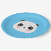 Niedlich Panda Pappteller (Schrägansicht)