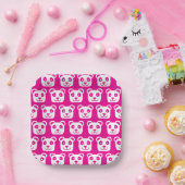 Niedlich Panda Pattern Pappteller (Party)