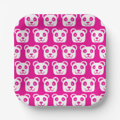 Niedlich Panda Pattern Pappteller (Vorderseite)