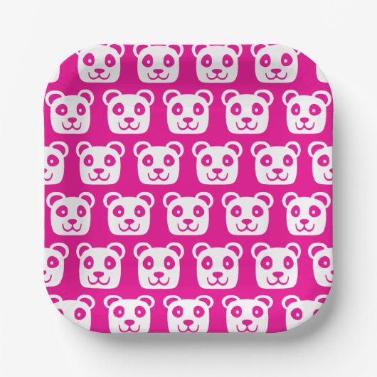 Niedlich Panda Pattern Pappteller (Vorderseite)
