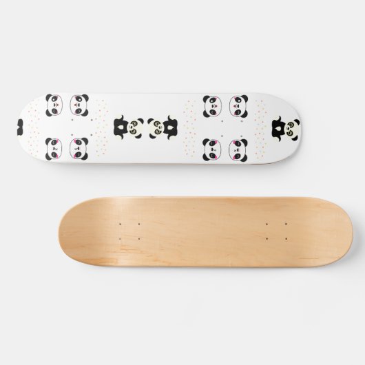 Niedlich Panda Pattern Skateboard (Horizontal)