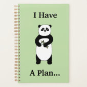 Niedlich Panda Personalisiert Planner Planer (Vorderseite)