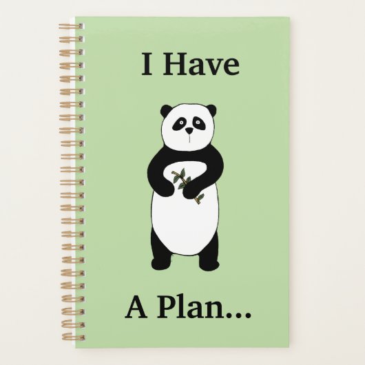 Niedlich Panda Personalisiert Planner Planer (Vorderseite)