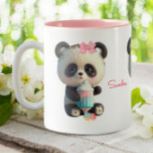 Niedlich Panda Personalisiert Zweifarbige Tasse
