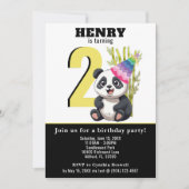 Niedlich Panda - Personalisierte Einladung zum Geb (Vorderseite)