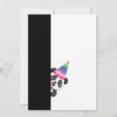 Niedlich Panda - Personalisierte Einladung zum Geb (Rückseite)