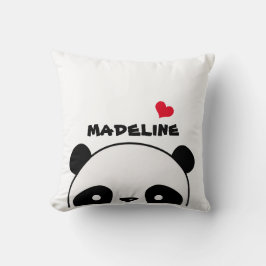 Niedlich Panda Personalisierter Name Throw Kissen
