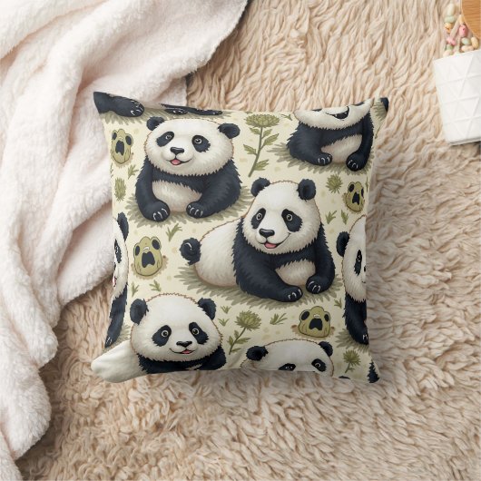 Niedlich Panda Pillow Cushion Kissen (Decke)