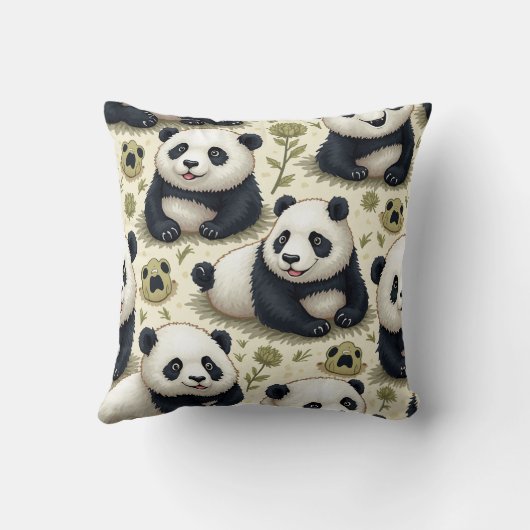Niedlich Panda Pillow Cushion Kissen (Rückseite)