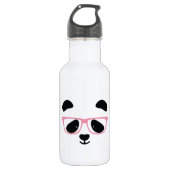 Niedlich Panda Pink Edelstahlflasche (Vorderseite)