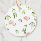 Niedlich Panda Pink Floral Bamboo Babydusche Gebur Geschenkanhänger (Rückseite)