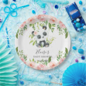 Niedlich Panda Pink Floral Bamboo Babydusche Gebur Pappteller (Party)