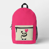 Niedlich Panda Pink Rucksack (Vorderseite)