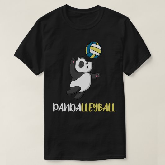 Niedlich Panda Playing Volleyball Girls Boys ns T-Shirt (Design vorne)