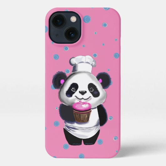 Niedlich Panda Polka Dot iPhone Hülle (Rückseite)