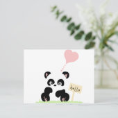 Niedlich Panda Postkarte (Stehend Vorderseite)