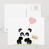 Niedlich Panda Postkarte (Vorne/Hinten)