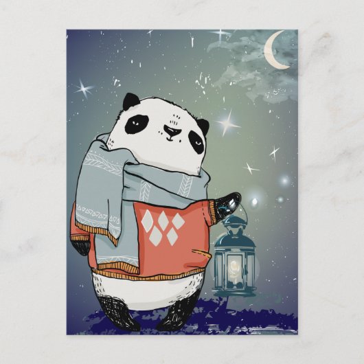 Niedlich Panda Postkarte (Vorderseite)