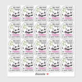 Niedlich Panda Pun Funny Verließ einen Überblick ü Aufkleber (Blatt)