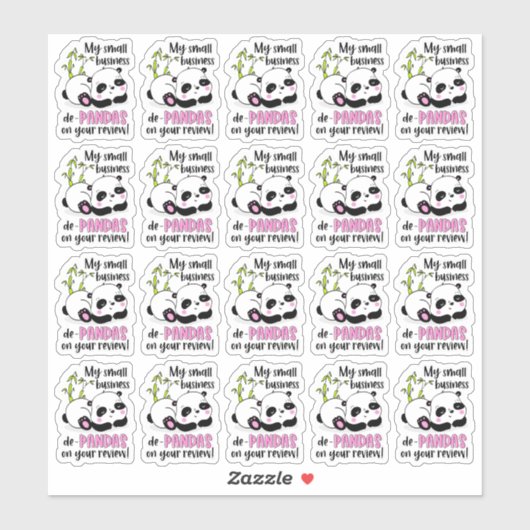 Niedlich Panda Pun Funny Verließ einen Überblick ü Aufkleber (Blatt)