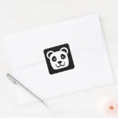 Niedlich Panda Quadratischer Aufkleber (Umschlag)