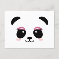 Niedlich-Panda-Rosa-Wimpern