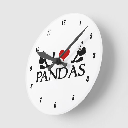 Niedlich Panda Runde Wanduhr (Winkel)