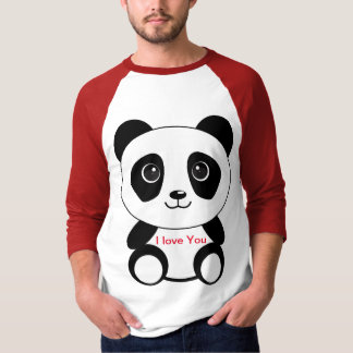 Niedlich Panda sagt, ich Liebe dich. Sitzen. T-Shirt