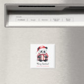 Niedlich Panda Santa Merry Weihnachten Magnet (In Situ (Geschirrspüler))