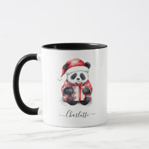 Niedlich Panda Santa Merry Weihnachtsfeiertag Tasse