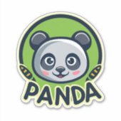 Niedlich Panda Sticker (Vorderseite)