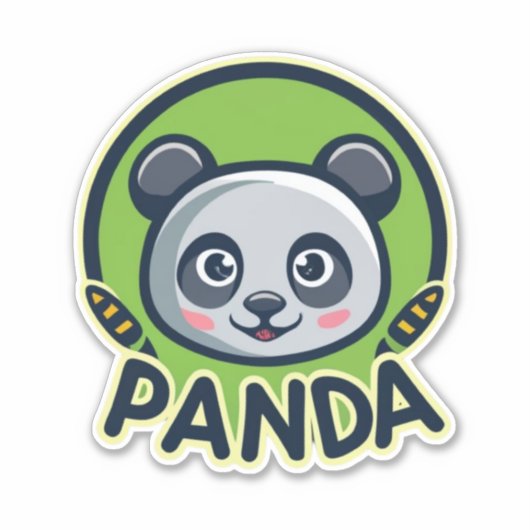 Niedlich Panda Sticker (Vorderseite)