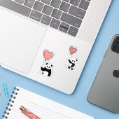 Niedlich Panda Sticker Set - Kawaii & Adorable (Laptop mit iPhone)