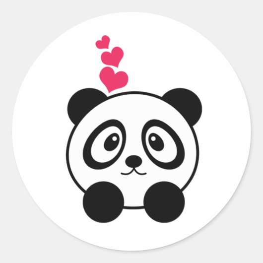 Niedlich Panda Stickers (Vorderseite)