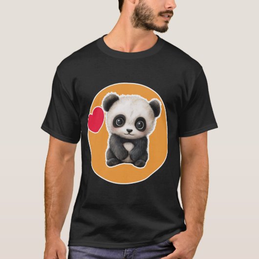 Niedlich Panda T-Shirt (Vorderseite)
