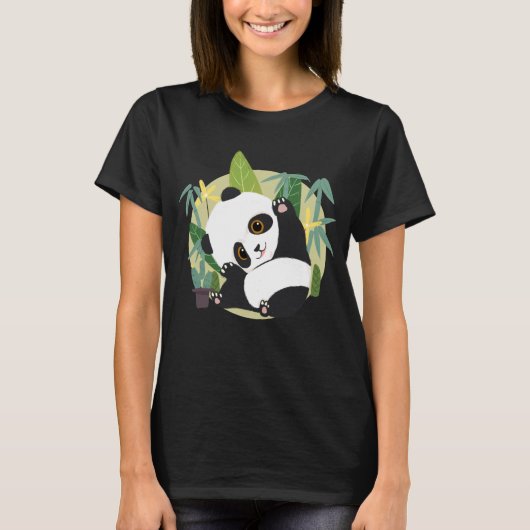 Niedlich Panda T-Shirt (Vorderseite)