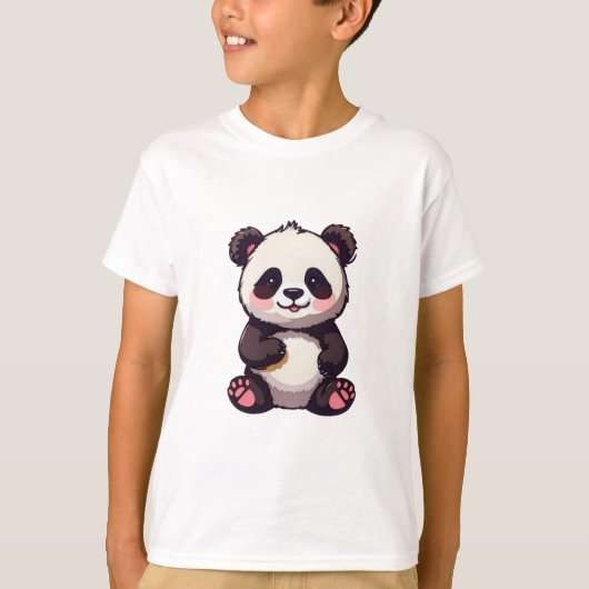 Niedlich Panda T-Shirt (Vorderseite)