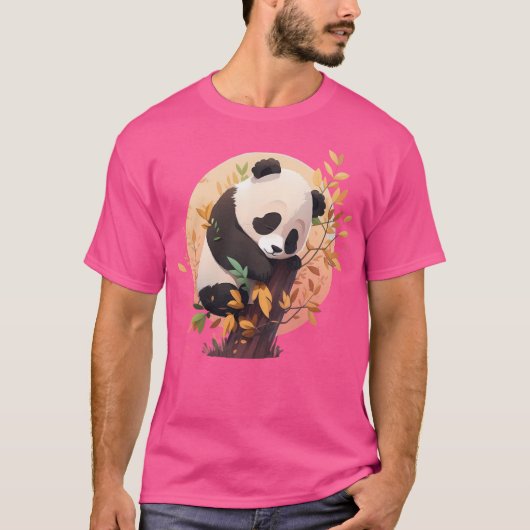 Niedlich Panda T-Shirt (Vorderseite)