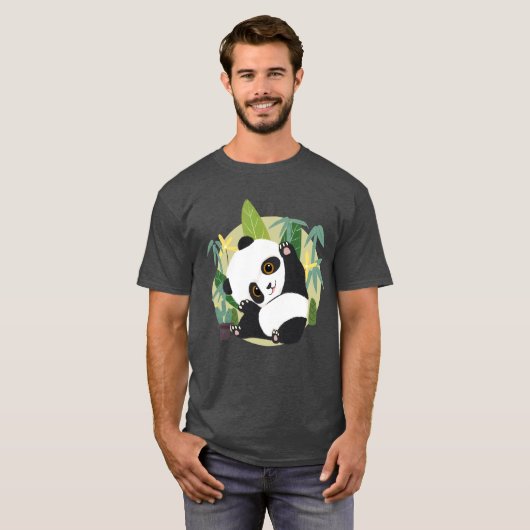 Niedlich Panda T-Shirt (Vorne ganz)