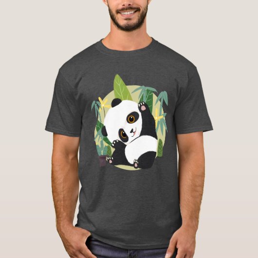 Niedlich Panda T-Shirt (Vorderseite)