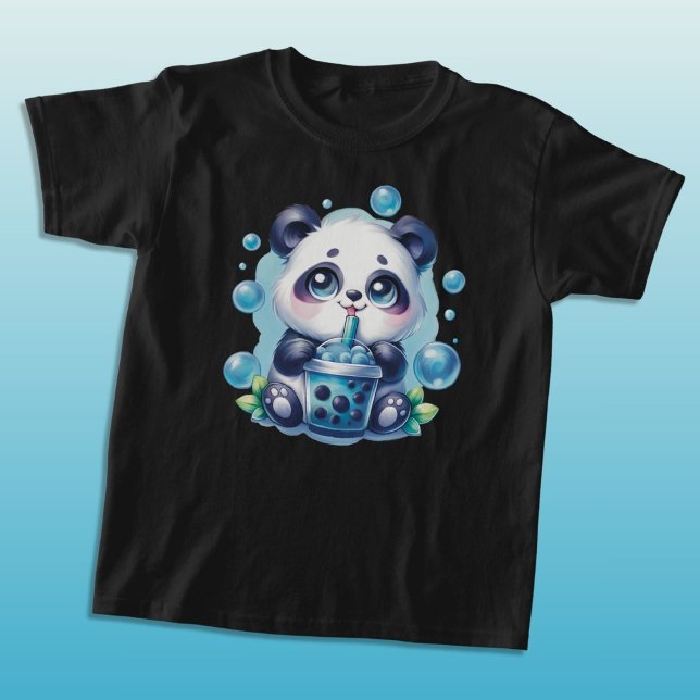 Niedlich Panda und Blue Boba Bubble Tee (Von Creator hochgeladen)