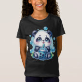 Niedlich Panda und Blue Boba Bubble Tee (Vorderseite)