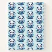Niedlich Panda und Blue Boba Bubble Tee Notizblock (Rückseite)