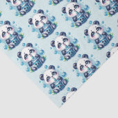 Niedlich Panda und Blue Boba Bubble Tee Seidenpapier (Ausschnitt)
