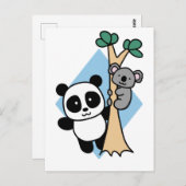 Niedlich Panda und Koala - Amanda Roos Postcard Postkarte (Vorne/Hinten)