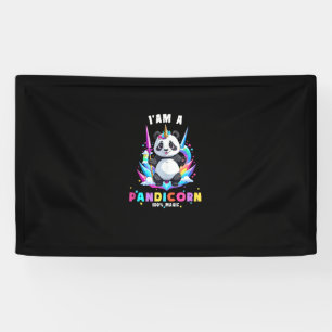 Niedlich Panda Unicorn Ich bin ein Pandicorn Magic Banner
